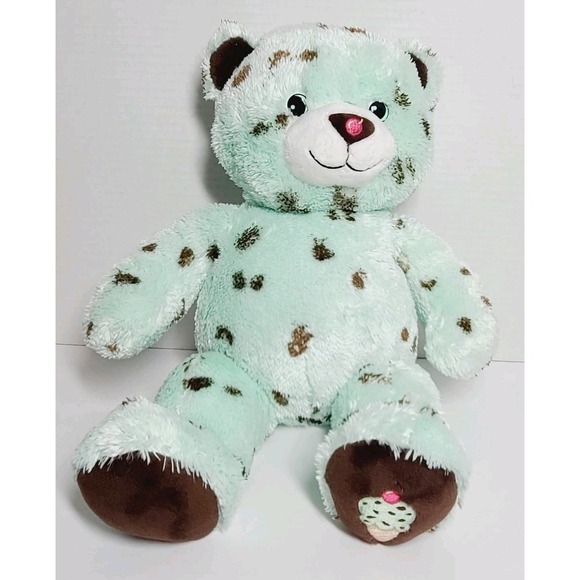 Build A Bear Mint Ice Cream Plush Bear 17" Baskin Robbins Chocolate Chip Teddy - Picture 4 of 4